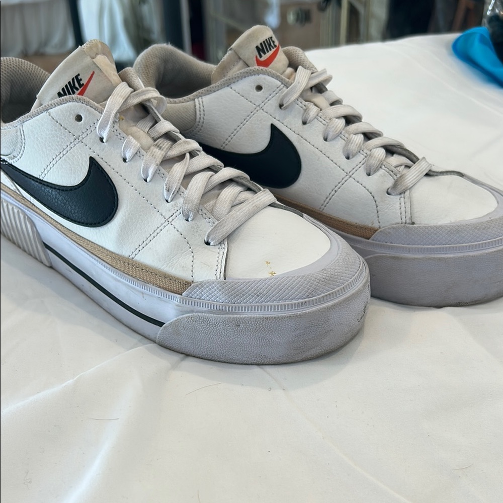 Nike White and Black Athletic Shoes